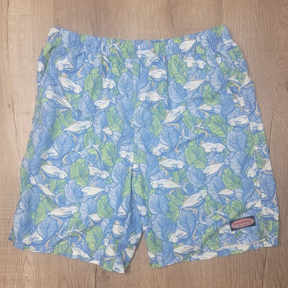 Vineyard vines chappy fish beach ocean swim trunks size XL boys teen.